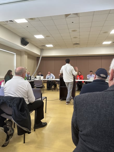 JS Rancourt, Principal, HTS New England, DXS New England and DXS Ontario) testifing in front of BBRS